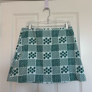 Julia Amory Gidget Skirt in Green Patchwork Size L NWOT